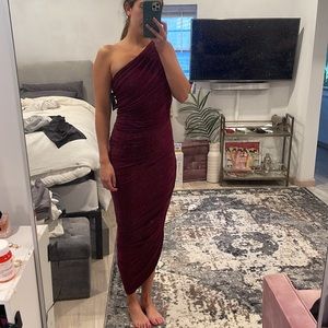 Norma Kamali | Dresses | Norma Kamali Diana Gown In Plum | Poshmark